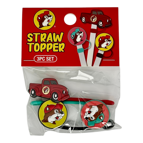 Buc-ee’s 3-Pack Straw Topper Set