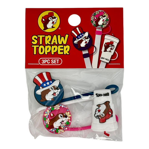 Buc-ee’s 3-Pack Straw Topper Set
