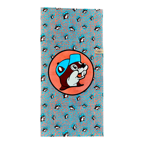 Buc-ee’s 32"x64" Beach Towel - Blue Leopard