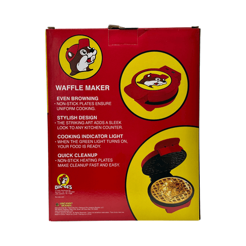 Buc-ee's Waffle Maker with Iconic Logo Shape