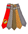 Black and white patterned silk twill tie - 100% silk material