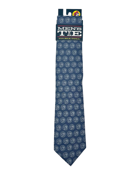 Gray patterned silk twill tie - 100% silk material