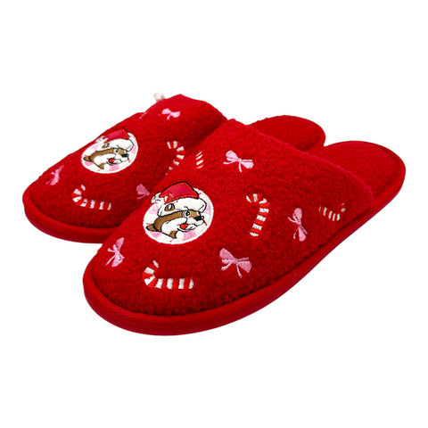 Buc-ee's Christmas 2025 Candy Cane Red Slippers