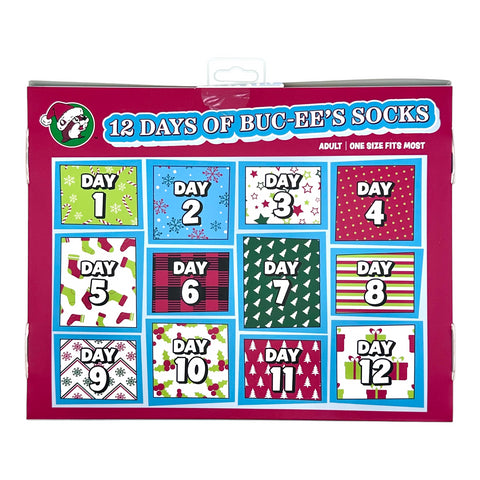 Christmas 12 Days of Buc-ee’s Socks - Adult