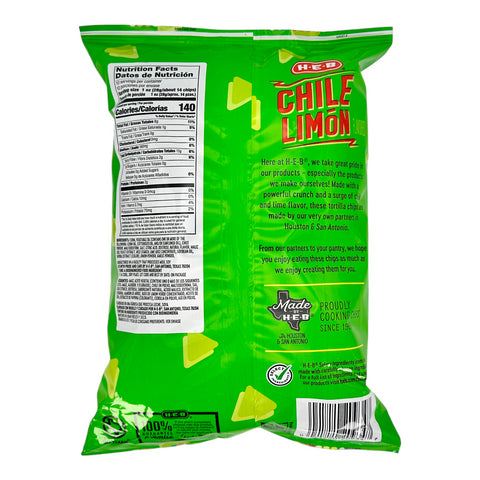 H-E-B Tortilla Chips - Chile Limón