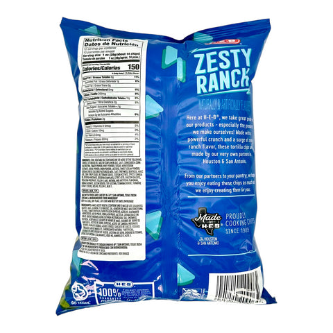 H-E-B Tortilla Chips - Zesty Ranch