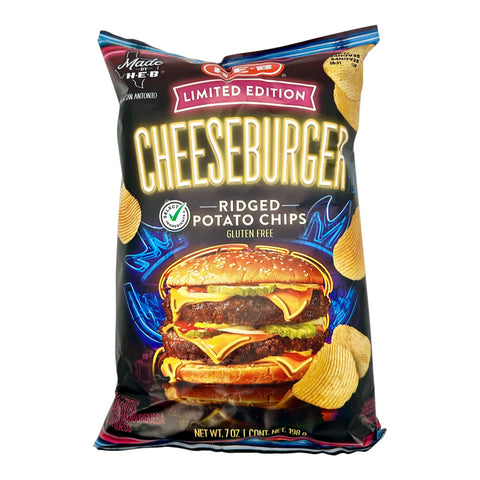 H-E-B Ridged Potato Chip - Cheeseburger (Limited Edition)