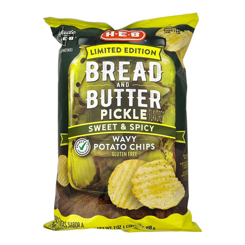 H-E-B Wavy Potato Chip - Bread & Butter Pickle (Limited Edition)