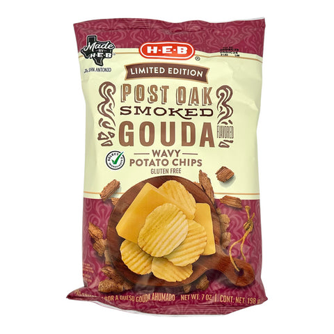 H-E-B Wavy Potato Chip - Post Oak Smoked Gouda (Limited Edition)