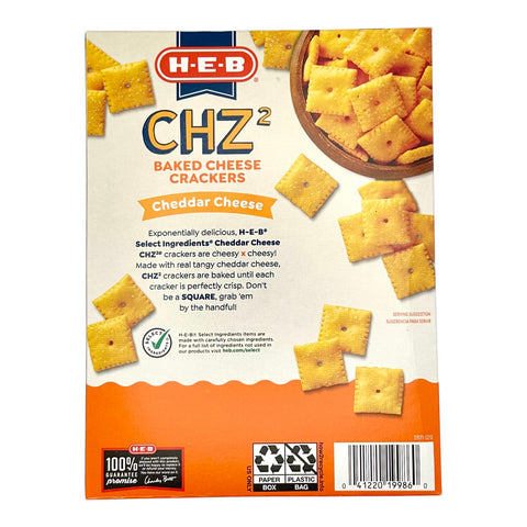 H-E-B CHZ² Baked Cheese Crackers - Cheddar Cheese