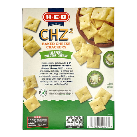 H-E-B CHZ² Baked Cheese Crackers - Jalapeño Cheddar Cheese