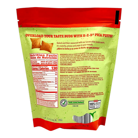 H-E-B Pica Pita Puff Crackers - Chile Limón