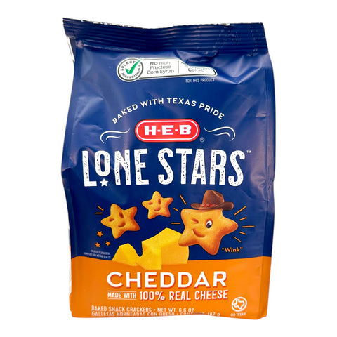 H-E-B Lone Stars Crackers - Cheddar