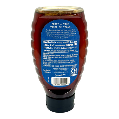H-E-B Central Market Raw & Unfiltered Honey - Texas Gulf Coast