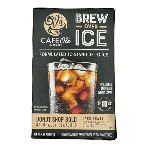 Cafe Olé By H-E-B Brew Over Ice Coffee Pods - Donut Shop Bold (Dark Roast)