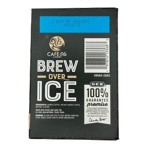 Cafe Olé By H-E-B Brew Over Ice Coffee Pods - Donut Shop Bold (Dark Roast)