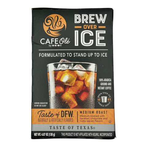 Cafe Olé By H-E-B Brew Over Ice Coffee Pods - Taste of DFW (Medium Roast)