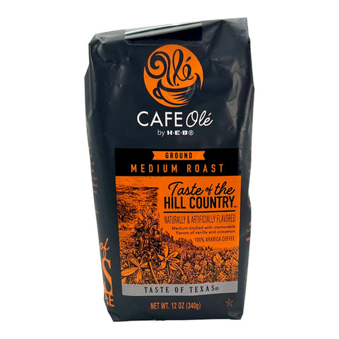 Cafe Olé By H-E-B Ground Coffee - Taste of the Hill Country Flavored (Medium Roast)