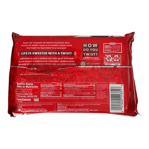 H-E-B Twisters Chocolate Cookies - Original (Family Size)