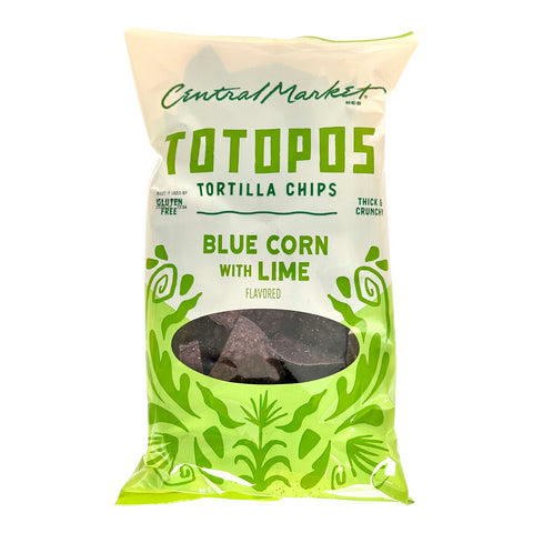 H-E-B Central Market Totopos Tortilla Chips - Blue Corn & Lime