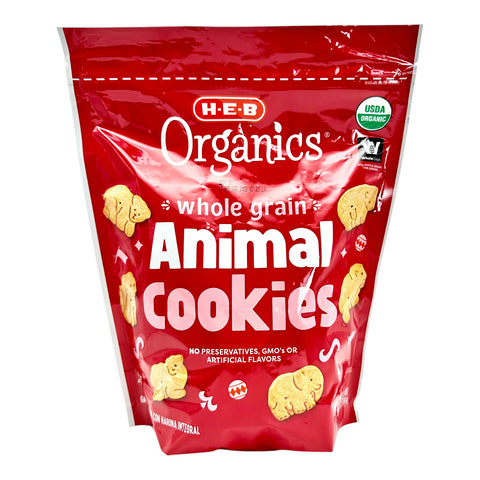 H-E-B Organics Whole Grain Animal Cookies - 6