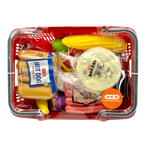 H-E-B Beyond Imagination Dinner Food Shopping Basket - Red