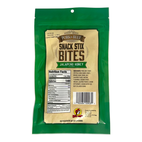 Buc-ee's Hickory Smoked Snack Stix Bites - Jalapeño Honey