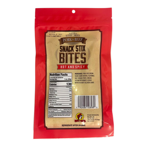 Buc-ee's Hickory Smoked Snack Stix Bites - Hot & Spicy