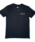 Buc-ee's black cotton t-shirt with green "BUC-EE'S" text