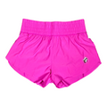 Buc-ee's pink performance shorts with elastic waistband and logo