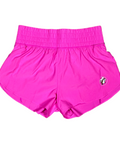 Buc-ee's pink performance shorts with elastic waistband and logo