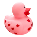 Buc-ee's Valentine's Day rubber duck featuring heart graphics