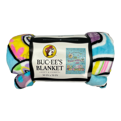 Buc-ee's light blue blanket - Easter-themed design