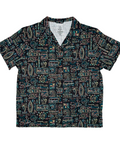 Buc-ee's black camp shirt - lightweight button-up with neon designs