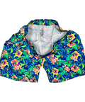 Buc-ee's colorful men's swim shorts - back zipper pocket
