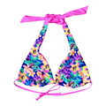 Buc-ee's tropical floral bikini top - reversible design