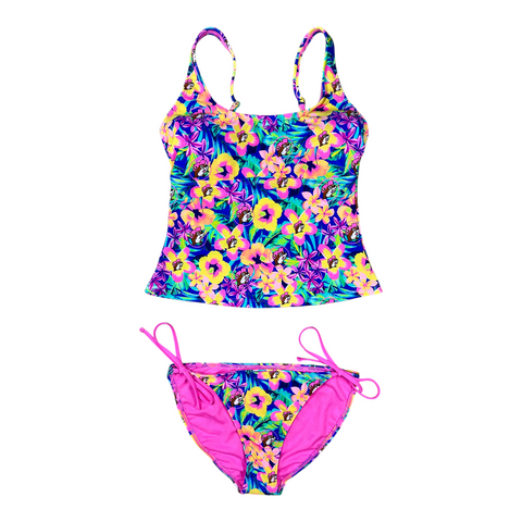Buc-ee's women's swimwear - vibrant floral tankini