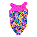 Buc-ee's toddler one-piece swimsuit - ruffle shoulder straps