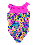 Buc-ee's toddler one-piece swimsuit - ruffle shoulder straps