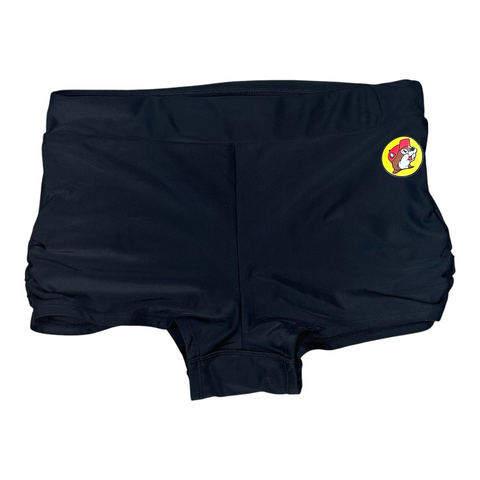 Buc-ee's black swim shorts - midrise style