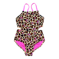 Buc-ee's pink leopard youth swimsuit - comfortable and stylish
