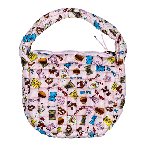 Buc-ee's puffy tote bag - multiple zipper pockets for organization