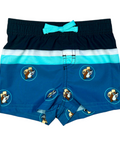 Buc-ee's blue infant swim shorts - colorblock design