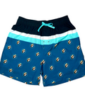 Buc-ee's blue colorblock swim shorts - lightweight material