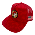Buc-ee's red camo snapback hat - durable design