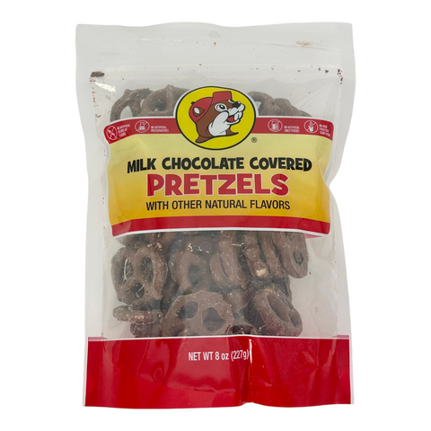 Buc-ee's brown pretzels - milk chocolate covered snack