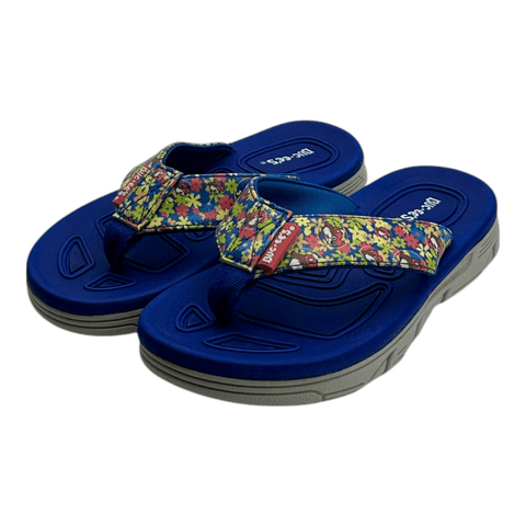 Buc-ee's Kid Flip Flop Sandals - Blue Floral