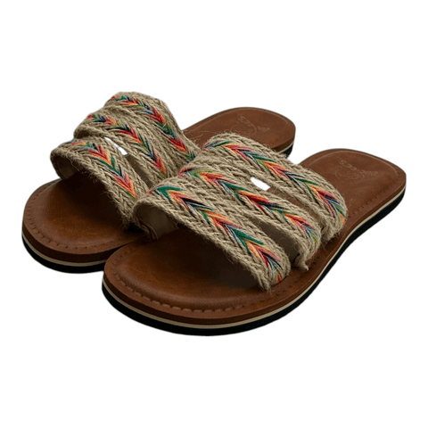 Buc-ee's Woman Flip Flop Sandal - Natural Braided