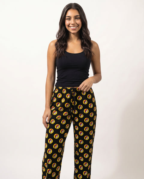 Adult Classic Black & Yellow Logo Pajama Lounge Pants