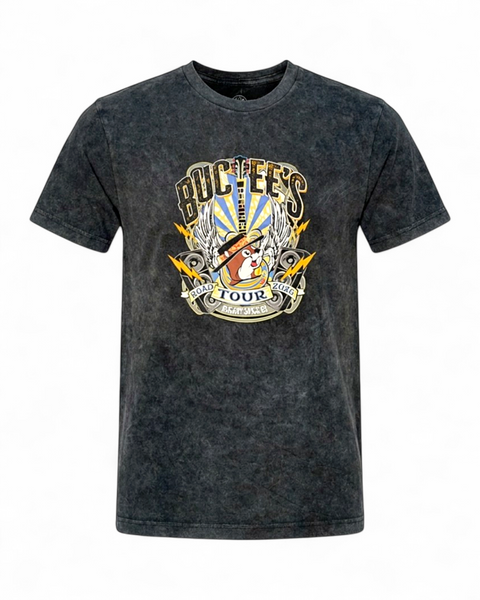 Washed Black t-shirt - Adult Road Tour 2026 design